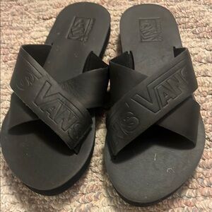 Vans Black Slide Sandals